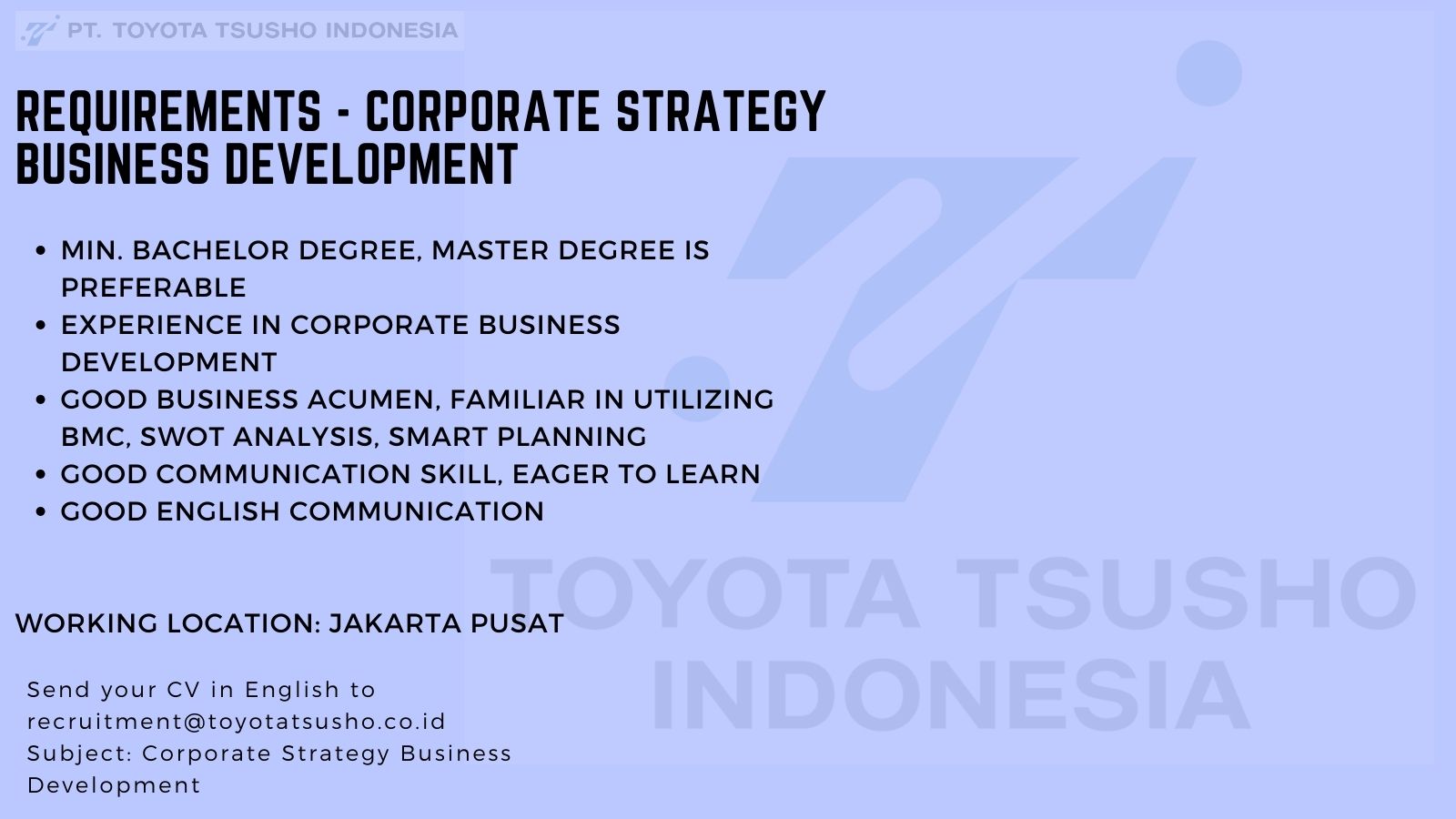Corporate Strategy Business Development - TTI Career